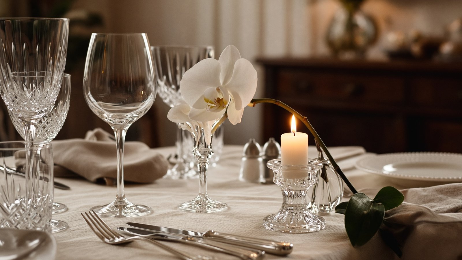 Quiet formal dining in a private home