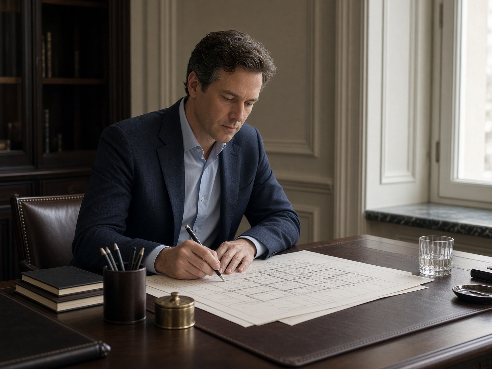 Personal assistant at a desk in a private family office